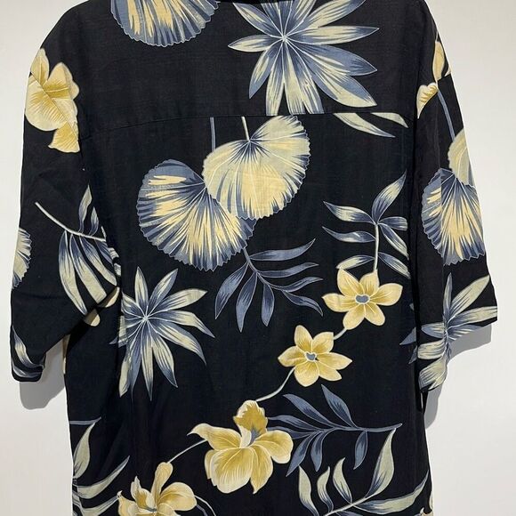 Boca Classics Men's Multicolor Hawaiian Silk Short Sleeve Button Up Shirt XL - Picture 6 of 8